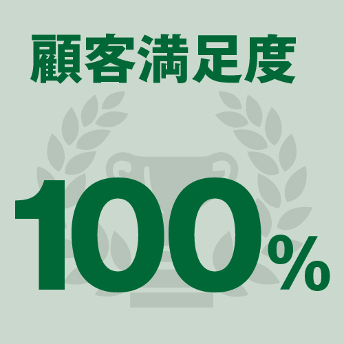 優良顧客満足度100%